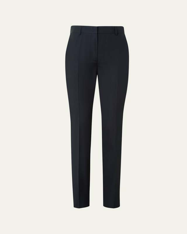 Flavin Cotton Poplin Tapered-Leg Ankle Pants